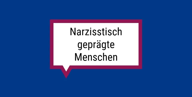 Rechteckige Sprechblase auf blauem Hintergrund, in der 