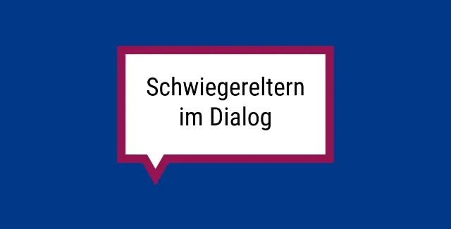 Rechteckige Sprechblase auf blauem Hintergrund in der 