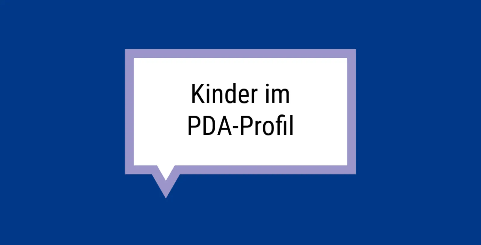 Rechteckige Sprechblase auf blauem Hintergrund in der 