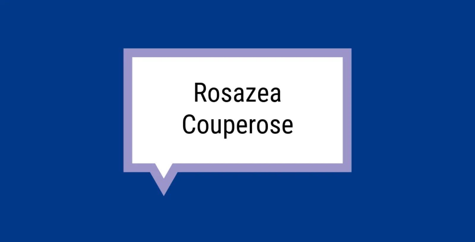 Rechteckige Sprechblase auf blauem Hintergrund in der 