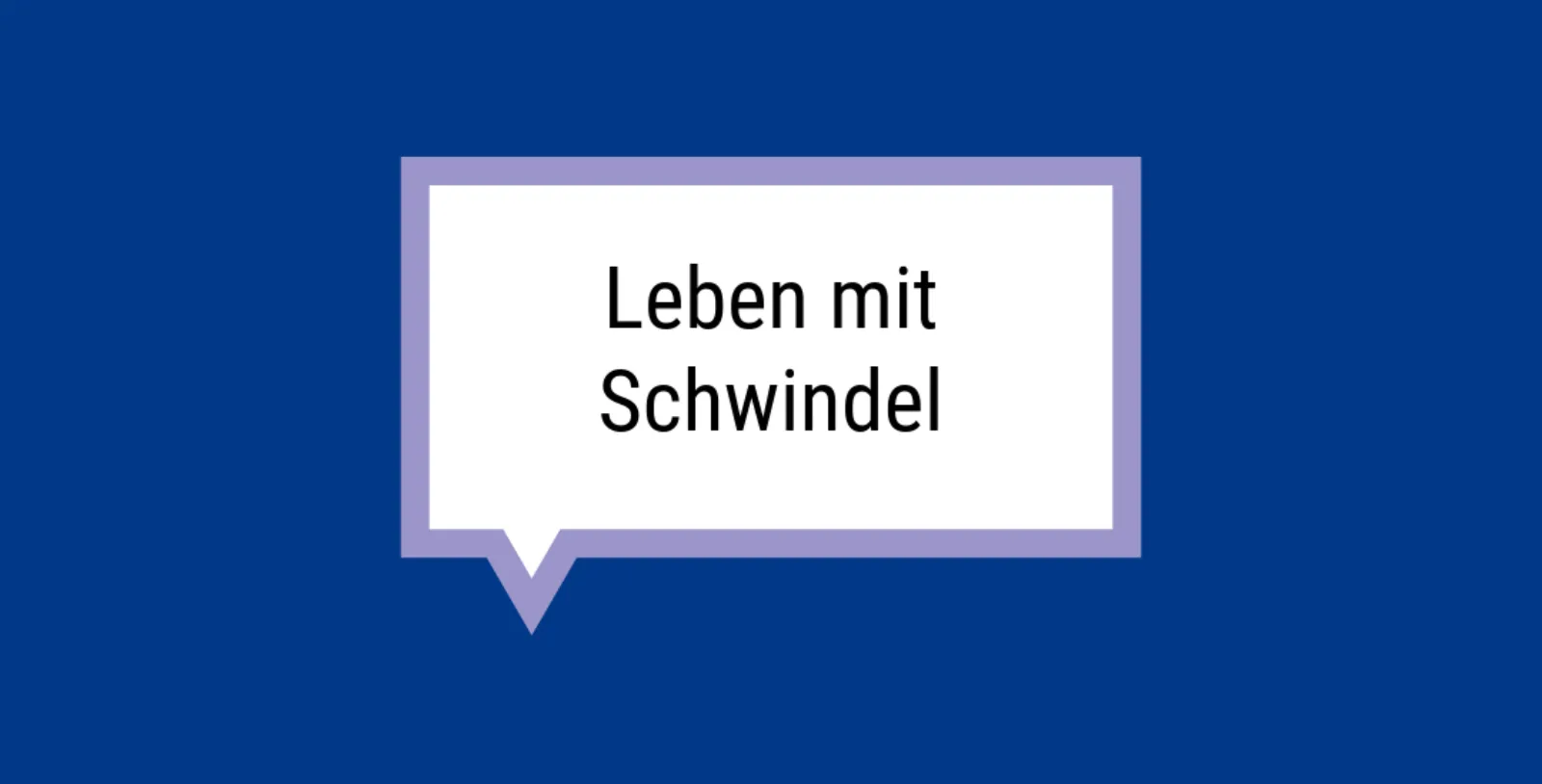Rechteckige Sprechblase auf blauem Hintergrund in der 