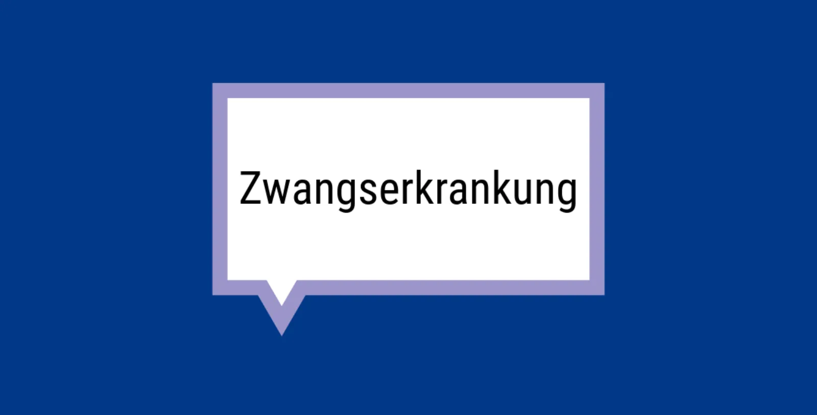 Rechteckige Sprechblase auf blauem Hintergrund in der 