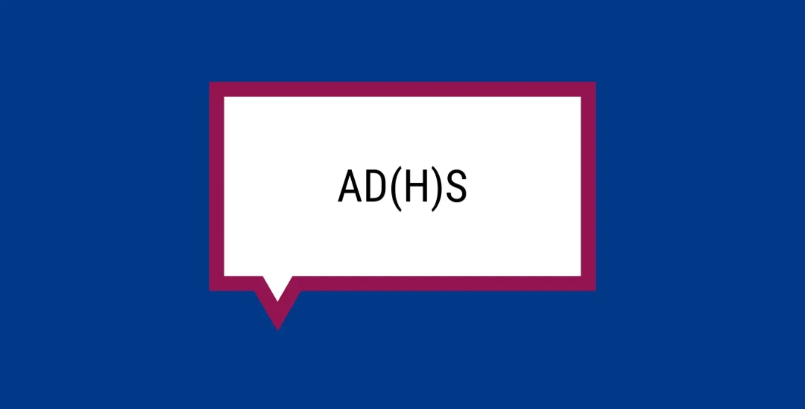 Rechteckige Sprechblase auf blauem Hintergrund in der 