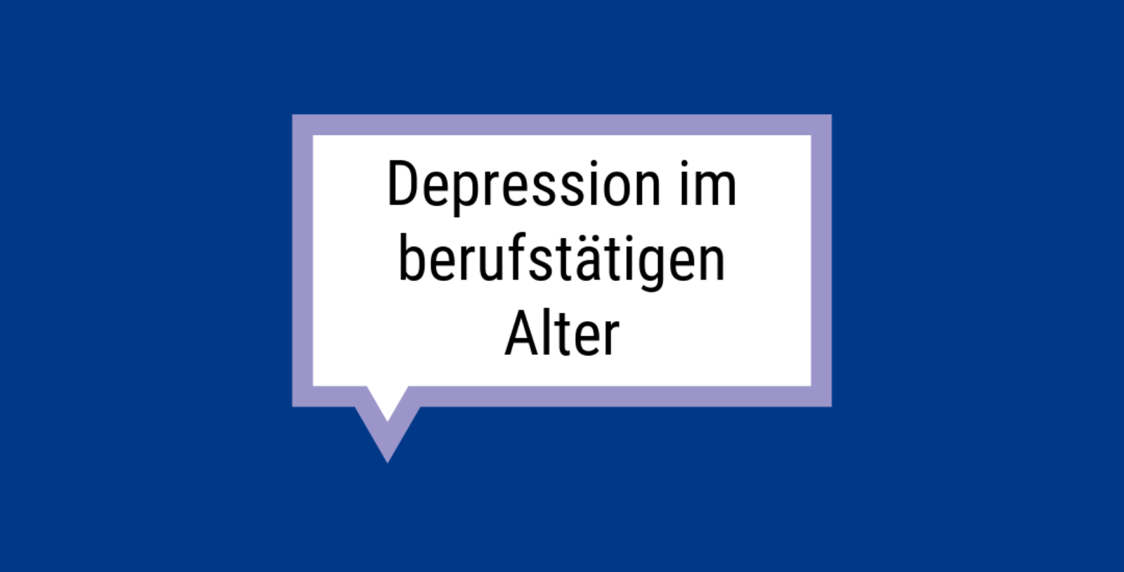 Rechteckige Sprechblase auf blauem Hintergrund in der 